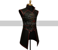 Medieval Viking Leather Jerkin Ren Faire Leather Vest with Buckle Straps Medieval Gambeson Renaissance Jerkin for Fantasy Cosplay Costume