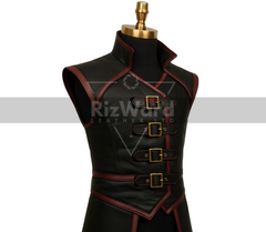 Medieval Viking Leather Jerkin Ren Faire Leather Vest with Buckle Straps Medieval Gambeson Renaissance Jerkin for Fantasy Cosplay Costume