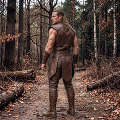 Men's Viking Warrior Costume | Genuine Leather Medieval Armor | LARP Renaissance Wear