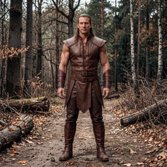 Men's Viking Warrior Costume | Genuine Leather Medieval Armor | LARP Renaissance Wear