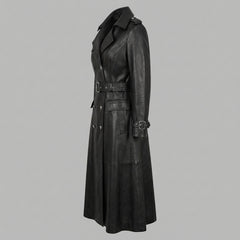 genuine leather trench coat womens fashion outerwear