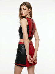 sporty cheerleader uniform crop top and skirt