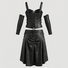 black gothic corset outfit women