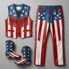 Independence Day leather apparel for men