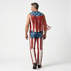 4th of July outfits men American flag costume