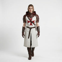 Medieval LARP Hooded Cloak Costume | Knight Armor | Ren faire Outfits for Women | Knight Cosplay Armor