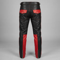 Men's Black Leather Jacket and Pants Set | Genuine Leather Biker & Festival Outfit