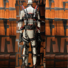 gay full body suspension sex harness in leather with restraints - Rizwards Leather