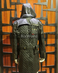 Heavy Duty Cowhide Leather Trench Coat- Steampunk Leather Coat - Winter Trench Coat For Men