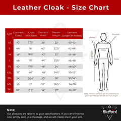 Dark Fantasy Leather Vampire Costume Set - Custom Leather Vampire Cloak - Hooded Gothic Dracula Cloak Halloween Costume For Cosplay