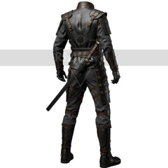 Handmade Black Leather Swordsman Armour - LARP Cosplay Samurai Armor - Medieval Knight Armour for Cosplay Costume - Leather Combat Suit