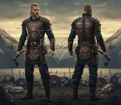 Handmade Leather Viking Armor - LARP Cosplay Warrior Armor - Medieval Rogue Warrior Costume for Cosplay - Ren Fair Leather Knight Armor