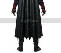 Dark Fantasy Leather Vampire Costume Set - Custom Leather Vampire Cloak - Hooded Gothic Dracula Cloak Halloween Costume For Cosplay