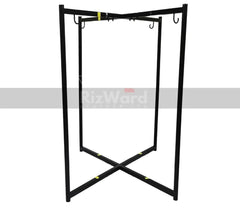 VIP Black Leather Sex Swing with Stand Frame | Leather Bondage Sex Swing | Sex Furniture & Accessories | Stainless Steel Swing Stand Frame