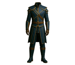 Midnight Blue Leather Medieval Armour - Viking LARP Cosplay Armor - Geralt Leather Knight Armor - Witcher Warrior Armor Costume for Cosplay