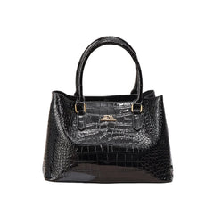 Women’s Crocodile Pattern Tote Handbag - Luxury Shoulder Bag with Top Handle, Large Capacity Work Purse