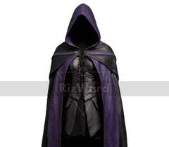 Exclusive Leather Hooded Cloak For Cosplay - Unisex Leather Cloak with Vest - Leather Armour Costume - Renaissance Fantasy Cloak Cape
