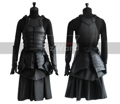 Handmade Black Leather Samurai Knight Armour - Leather Medieval Cosplay Chest Armor - Unisex Leather Viking Armor Costume Gifts - Armor Kilt