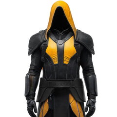 Black and Yellow Leather Assasin Armour - Unisex Leather Viking Armor Costume Gifts - Armor Kilt - Leather Medieval Cosplay Chest Armor