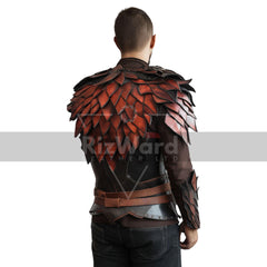 Handmade Dragon Scale Leather Armor - Leather Medieval Cosplay Chest Armor - Dungeons Dragons Viking Armor Cosplay Costume - Devil Armour