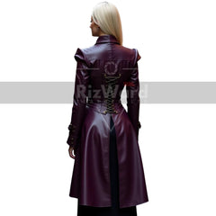 Handmade Leather Trench Coat - Steampunk Leather Long Coat - Winter Slim Fit OverCoat - Stylish Winter Wear - Classic Long Coat