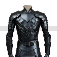 Handcrafted Black Leather Warrior Armor - Leather Medieval Knight Armor - Leather Viking LARP Armor Cosplay Costume - Chest Armor Kilt