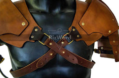 Shoulder Armour/Pauldrons for Steampunk with Adjustable Buckle