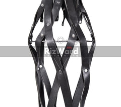 picture showing close view of leather strap cage