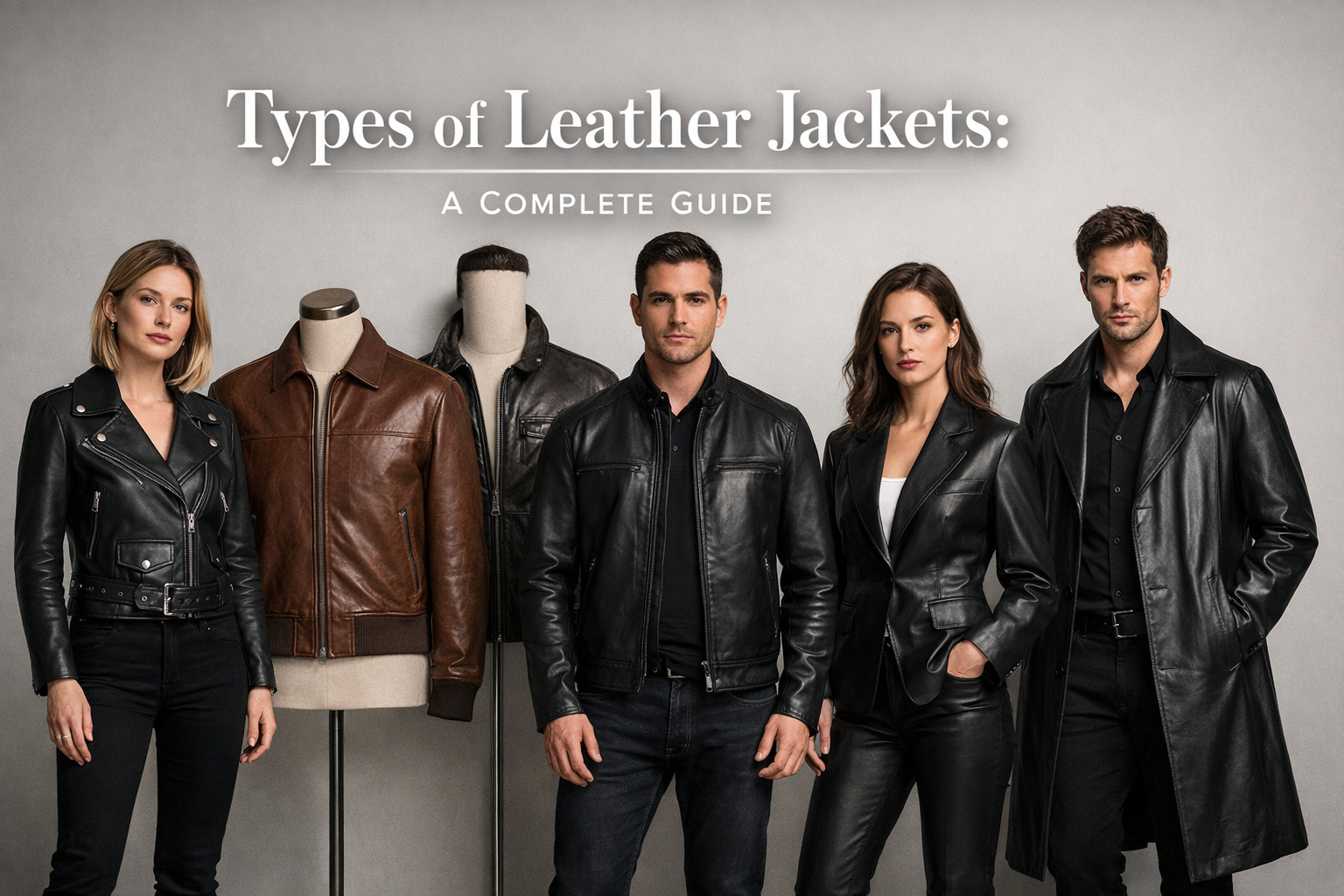 Types of Leather Jackets: A Complete Guide for Men and Women