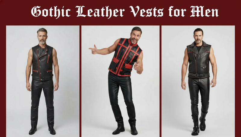 Gothic Leather Vests for Men: Biker, Harness, and Panel Styles