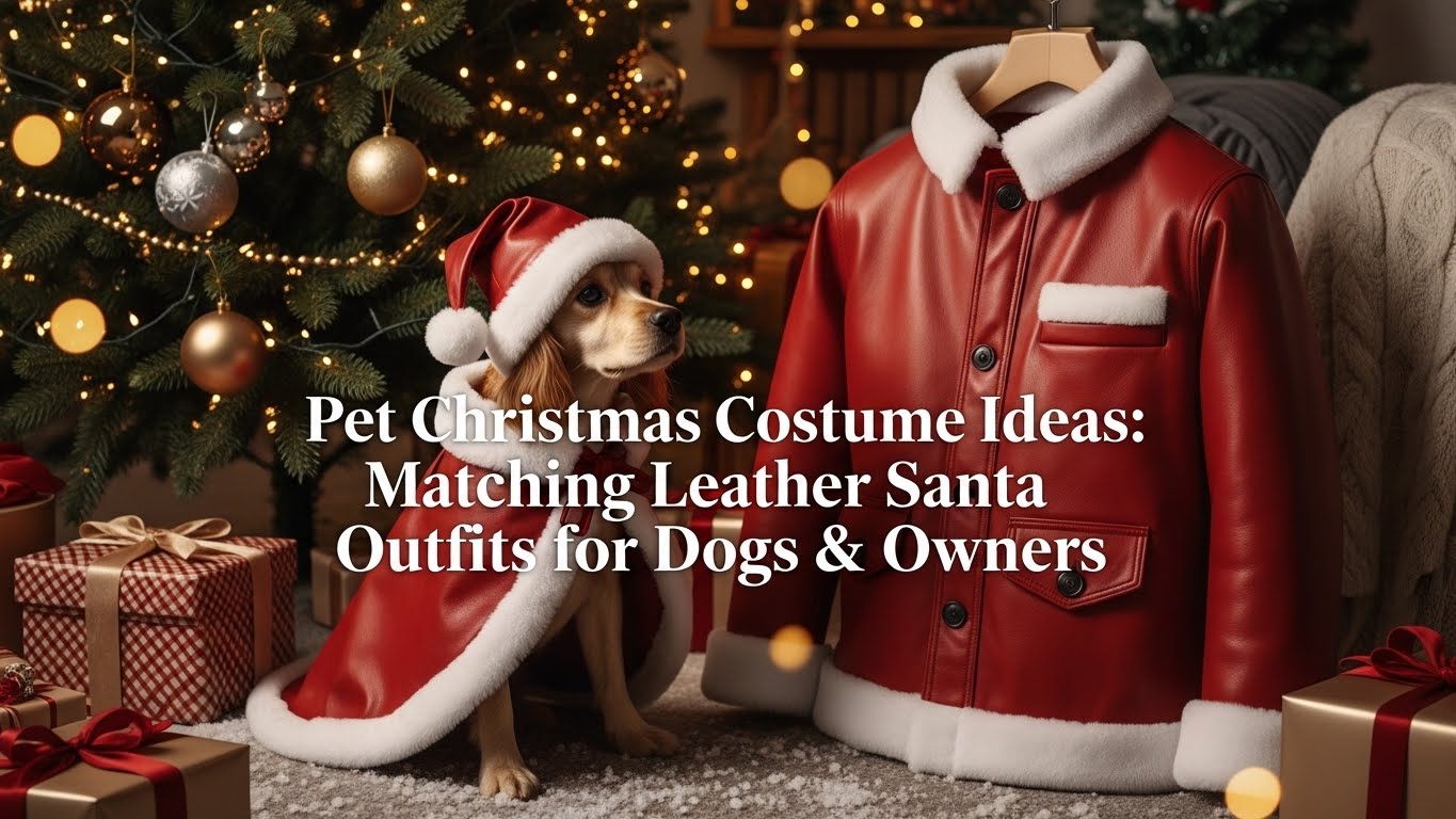 Matching Christmas Leather Costumes for You & Your Dog