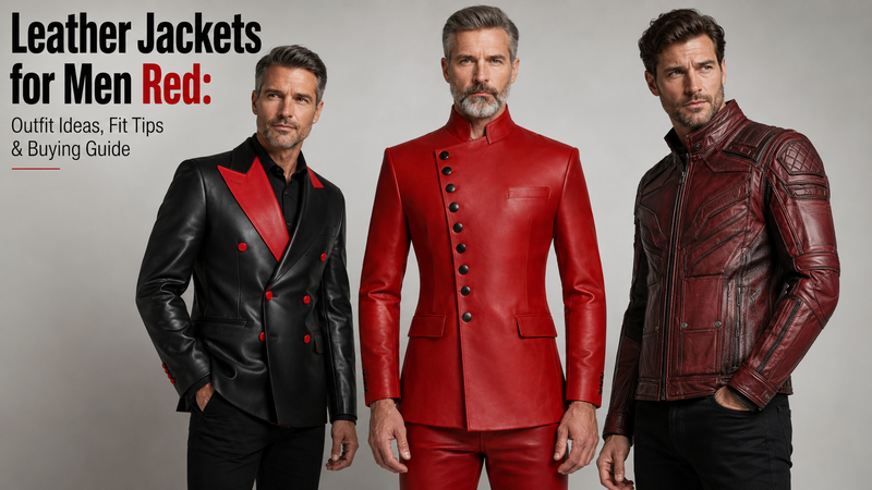 Leather Jackets for Men Red: Outfit Ideas, Fit Tips & Buying Guide