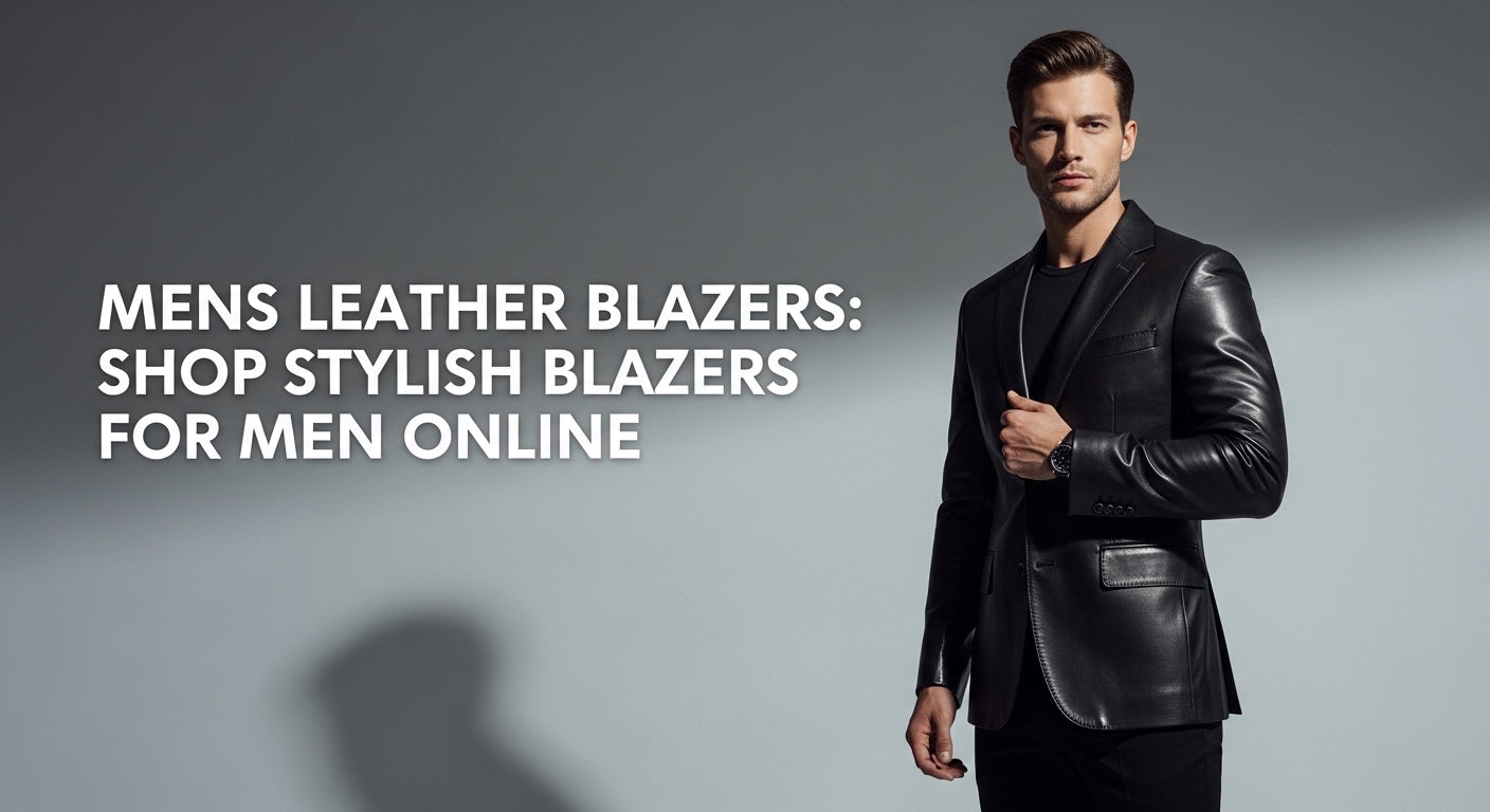 Mens Leather Blazers: Shop Stylish Blazers for Men Online
