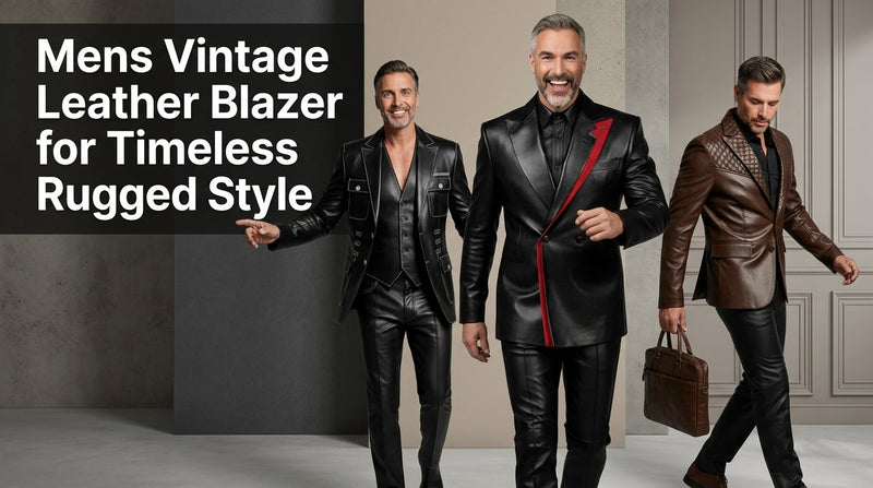 Mens Vintage Leather Blazer for Timeless Rugged Style