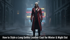 How to Style a Long Gothic Leather Coat for Winter & Night Out