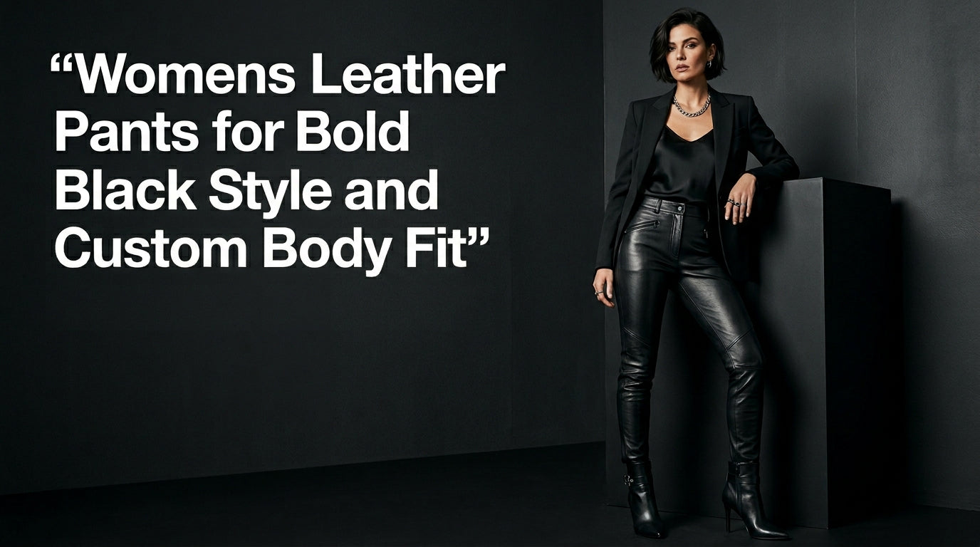 Womens Leather Pants for Bold Black Style and Custom Body Fit
