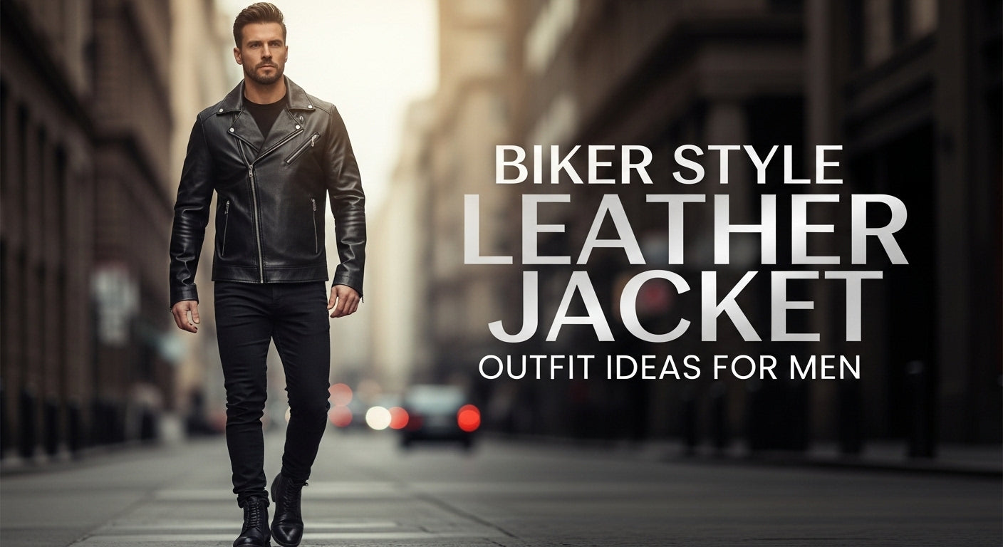 Biker Style Leather Jacket Outfit Ideas for Men