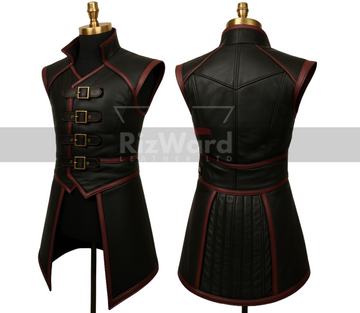 Medieval Viking Leather Jerkin Ren Faire Leather Vest with Buckle Straps Medieval Gambeson Renaissance Jerkin for Fantasy Cosplay Costume
