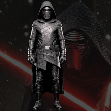 Kylo Ren Costume | Star Wars Cosplay Knight Cloak | Leather Belt, Combat Boots & Custom Cosplay Set | Star Wars Gifts | Star Wars Unlimited | Star Wars Christmas | Star Wars Shirt