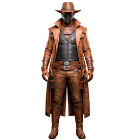 Cad Bane Cosplay Costume | Star Wars Leather Trench Coat | Leather Vest, Leather Hat & Leather Gloves | Halloween Costume