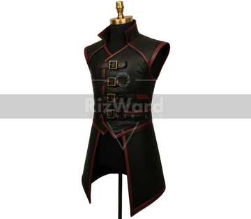 Medieval Viking Leather Jerkin Ren Faire Leather Vest with Buckle Straps Medieval Gambeson Renaissance Jerkin for Fantasy Cosplay Costume