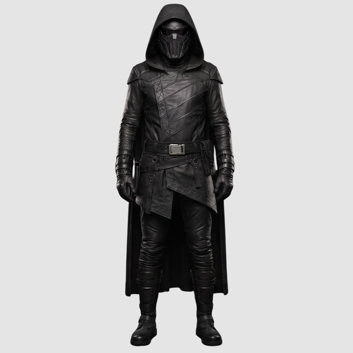 Kylo Ren Costume | Star Wars Cosplay Knight Cloak | Leather Belt, Combat Boots & Custom Cosplay Set | Star Wars Gifts | Star Wars Unlimited | Star Wars Christmas | Star Wars Shirt