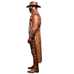 Cad Bane Cosplay Costume | Star Wars Leather Trench Coat | Leather Vest, Leather Hat & Leather Gloves | Halloween Costume