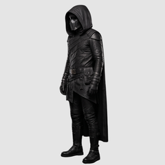 Kylo Ren Costume | Star Wars Cosplay Knight Cloak | Leather Belt, Combat Boots & Custom Cosplay Set | Star Wars Gifts | Star Wars Unlimited | Star Wars Christmas | Star Wars Shirt