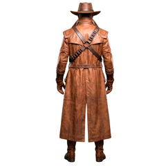 Cad Bane Cosplay Costume | Star Wars Leather Trench Coat | Leather Vest, Leather Hat & Leather Gloves | Halloween Costume