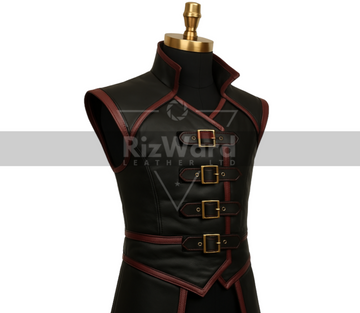Medieval Viking Leather Jerkin Ren Faire Leather Vest with Buckle Straps Medieval Gambeson Renaissance Jerkin for Fantasy Cosplay Costume