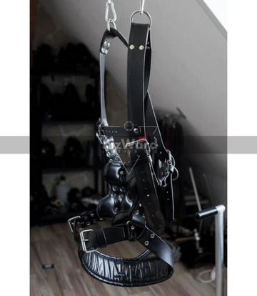 This leather bondage harness is engineered for erotic elevation. With padded support and multiple adjustment points, it's built for long sessions of play. Whether you’re exploring restraint or full-body suspension, this BDSM suspension harness offers comfort with no compromise on control.