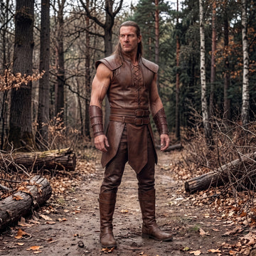 Men's Viking Warrior Costume | Genuine Leather Medieval Armor | LARP Renaissance Wear