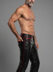 Handmade Black Leather Flared Pants | Mens Leather Pants | Womens Leather Pants | Cyberpunk Pants | Gothic Bell Bottom Pants | Custom Pants