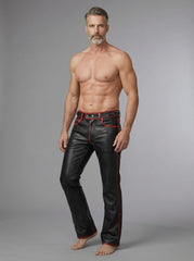Handmade Black Leather Flared Pants | Mens Leather Pants | Womens Leather Pants | Cyberpunk Pants | Gothic Bell Bottom Pants | Custom Pants